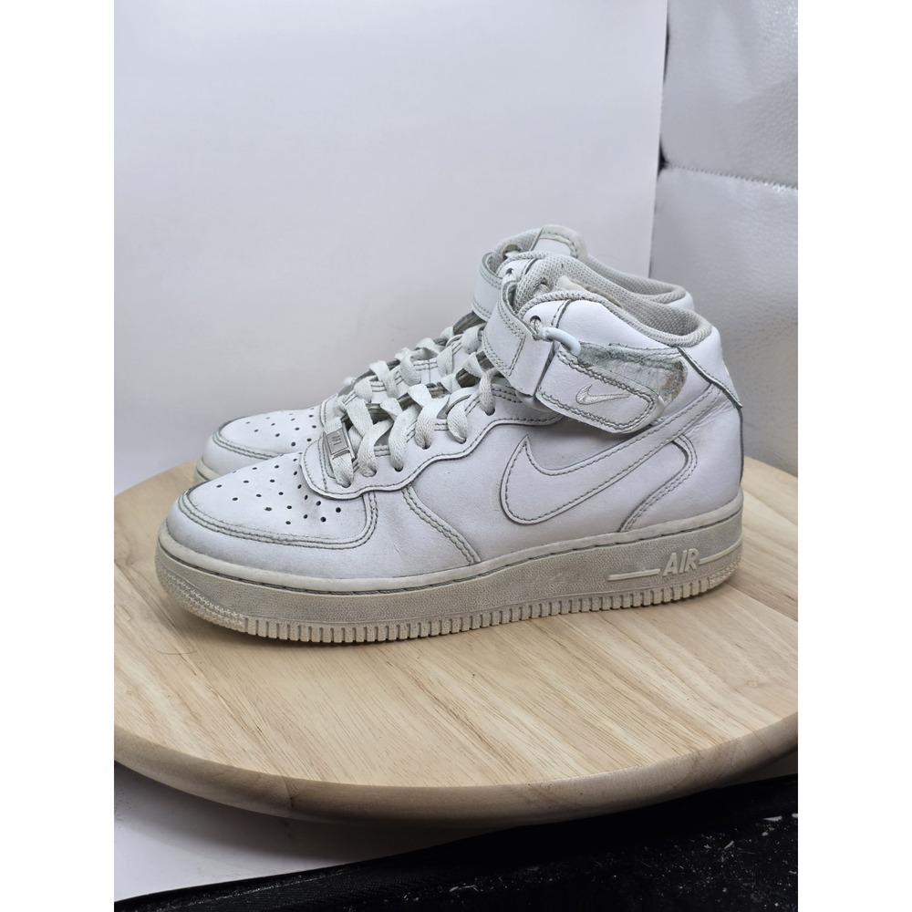 Womens 5.5 - Nike Air Force 1 Triple White Mid Strap 314195-113 GS 4Y